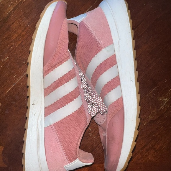 adidas Shoes - Adidas Women's Pink and White Sneakers 7.5